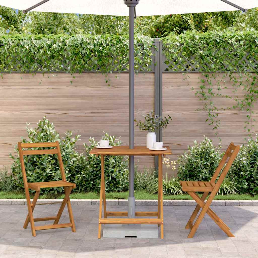 Gartentisch Klappbar 70x70x75 cm Massivholz Akazie