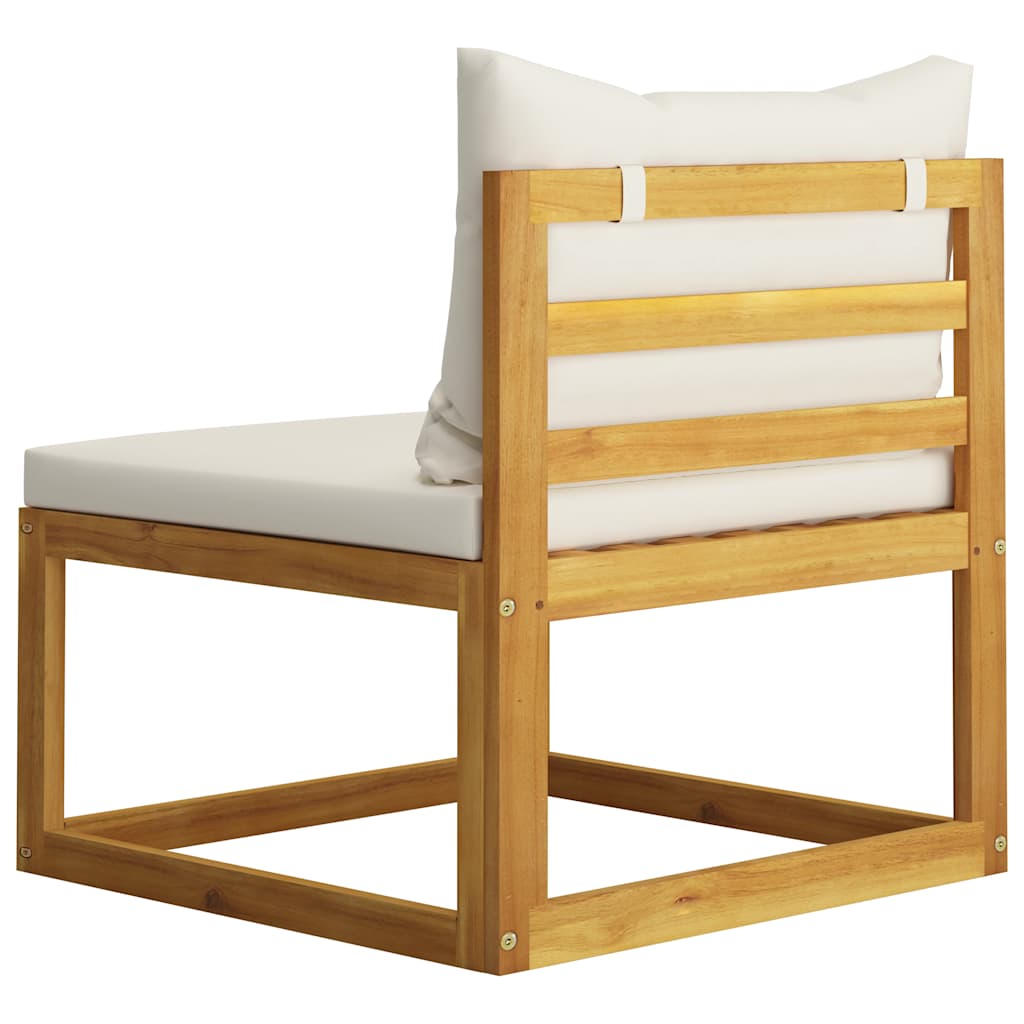 5-tlg. Garten-Lounge-Set mit Auflagen Massivholz Akazie