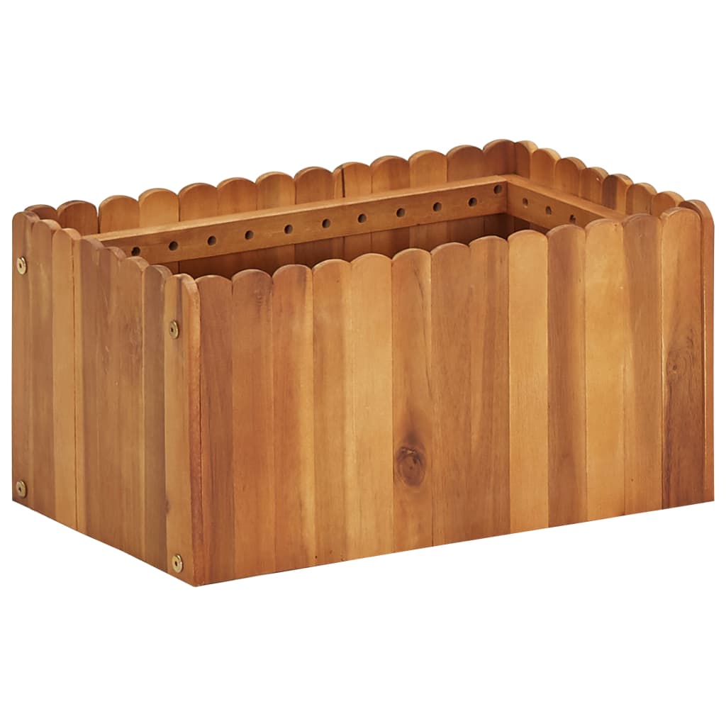 Plate-bande surélevée de jardin 50 x 30 x 25 cm en bois d'acacia massif