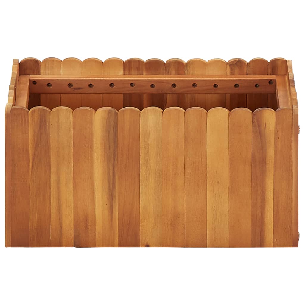 Plate-bande surélevée de jardin 50 x 30 x 25 cm en bois d'acacia massif