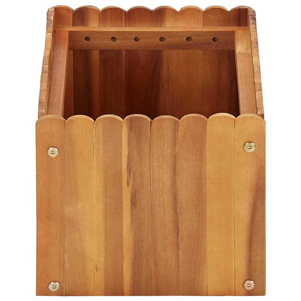 Plate-bande surélevée de jardin 50 x 30 x 25 cm en bois d'acacia massif