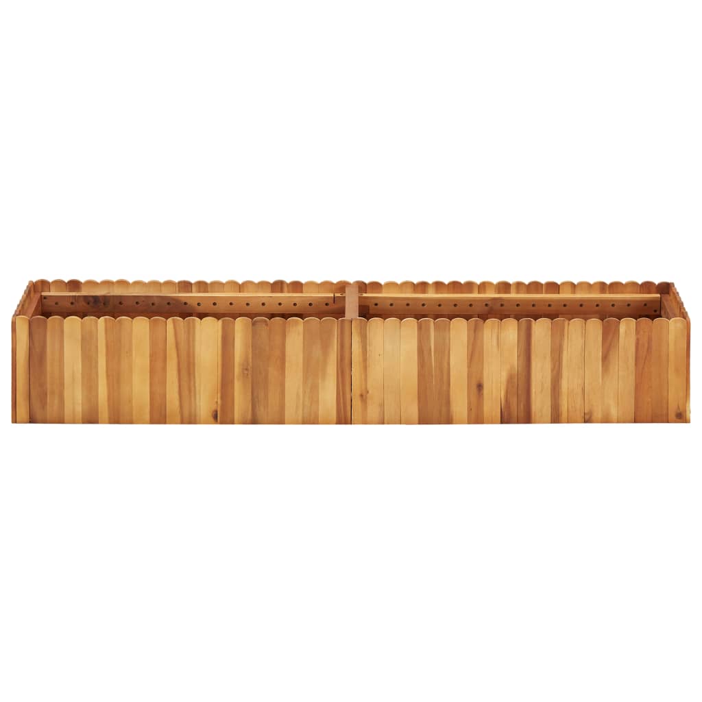 Plate-bande surélevée de jardin 150 x 30 x 25 cm en bois d'acacia massif