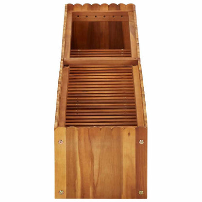 Garten-Hochbeet 150x30x25 cm Massivholz Akazie