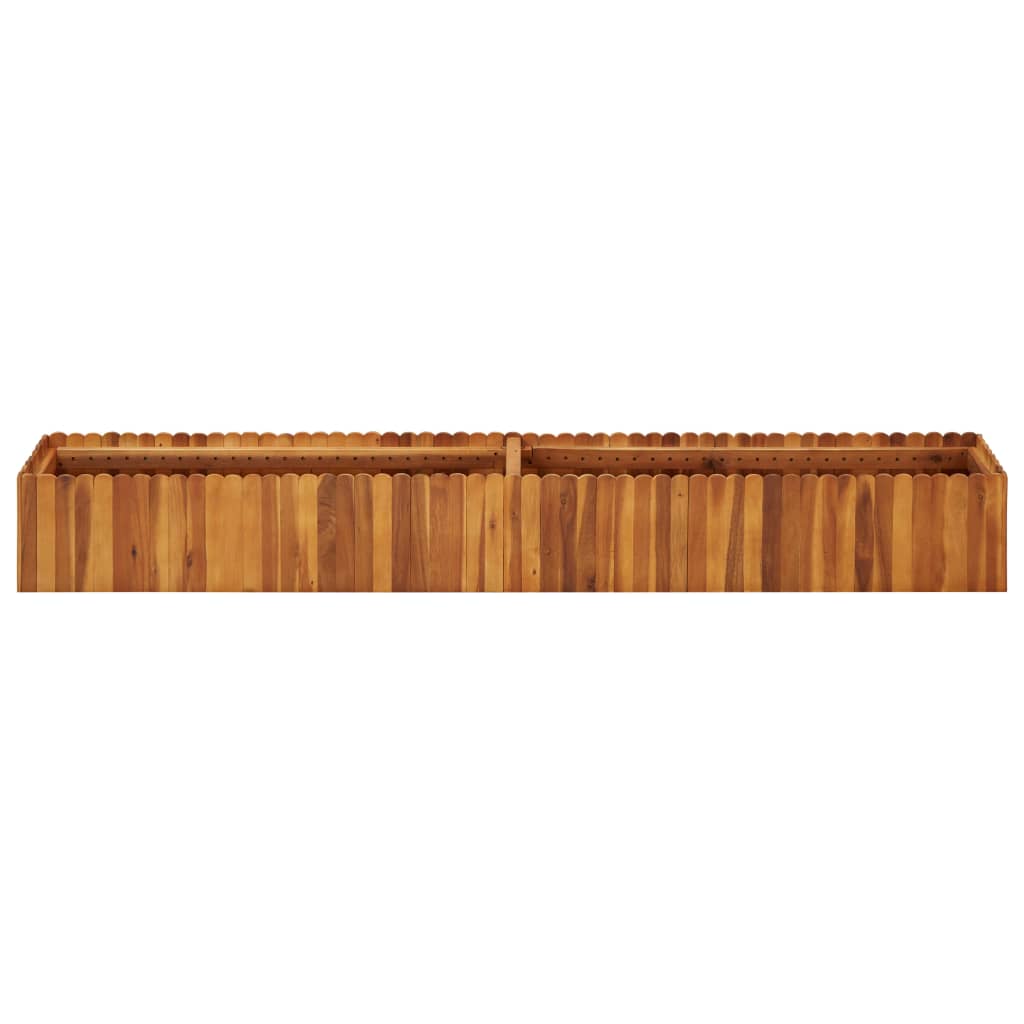 Plate-bande surélevée de jardin 200 x 30 x 25 cm en bois d'acacia massif