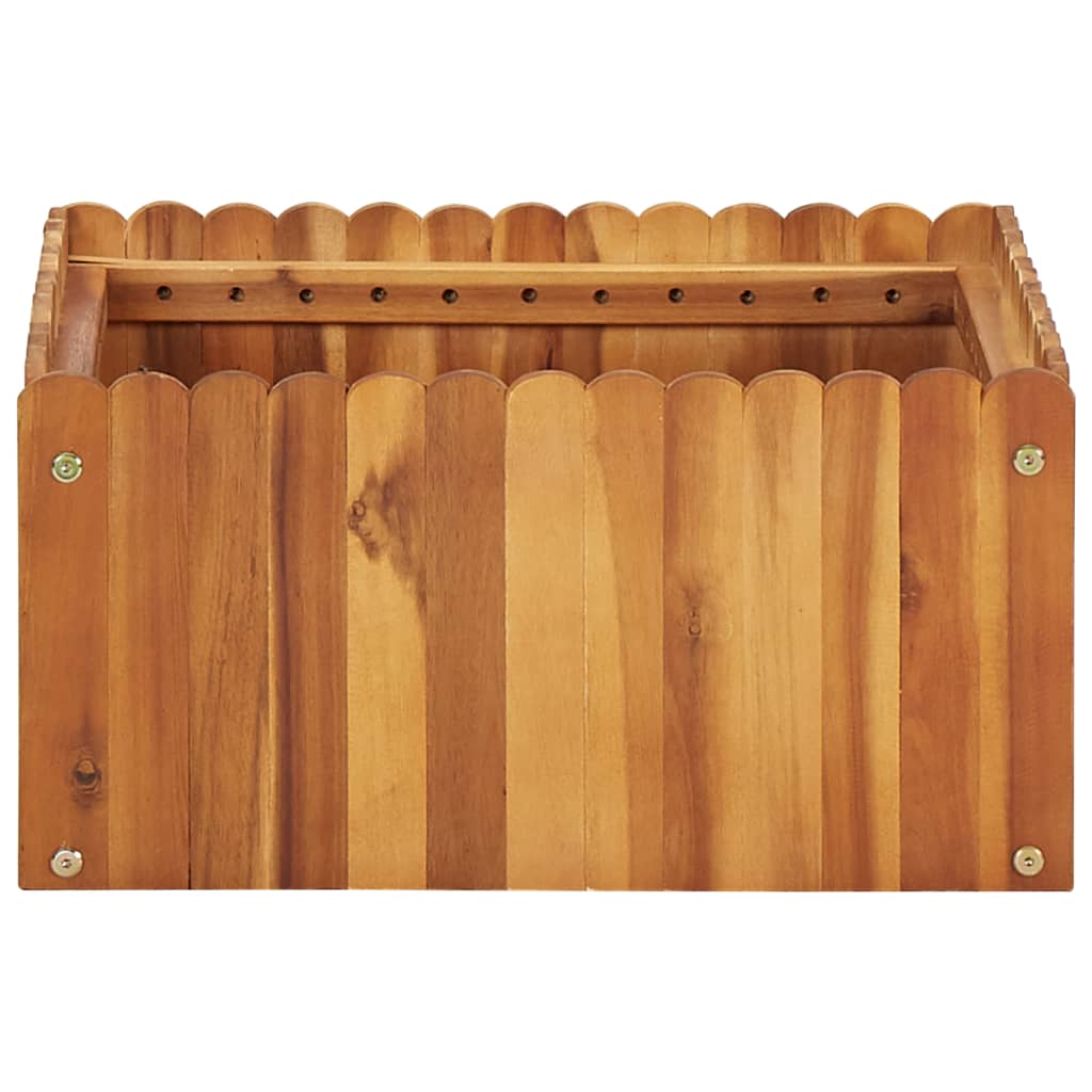 Plate-bande surélevée de jardin 50 x 50 x 25 cm en bois d'acacia massif