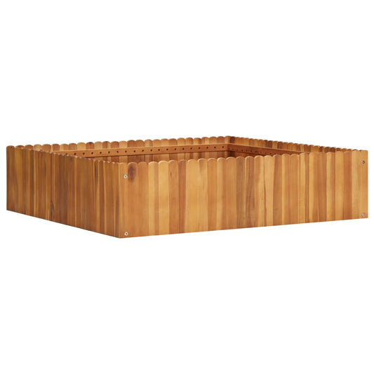 Plate-bande surélevée de jardin 100 x 100 x 25 cm en bois d'acacia massif