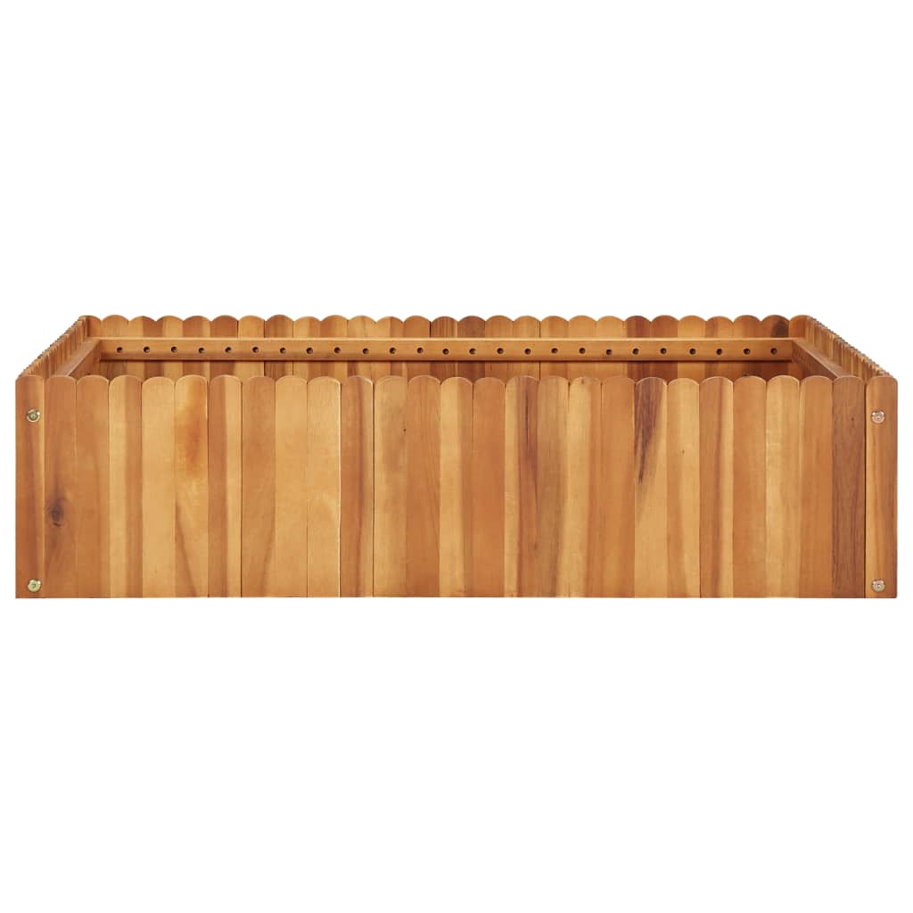 Plate-bande surélevée de jardin 100 x 100 x 25 cm en bois d'acacia massif