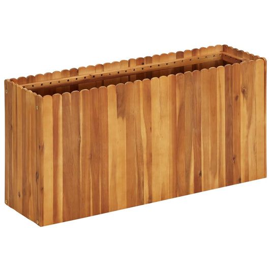 Garden raised bed 100 x 30 x 50 cm solid acacia wood