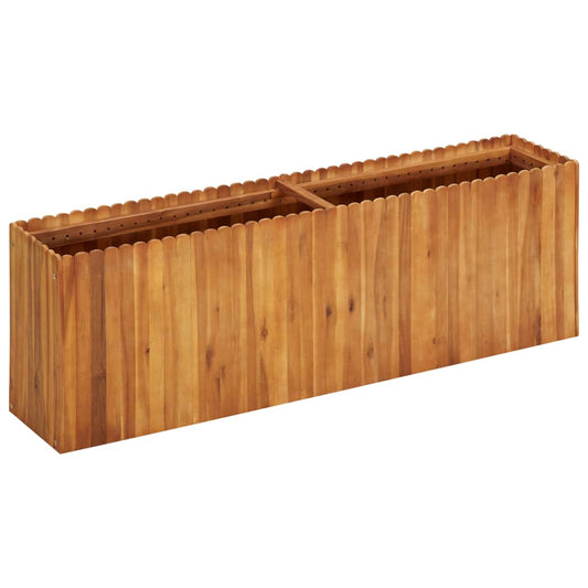 Garden raised bed 150 x 30 x 50 cm solid acacia wood