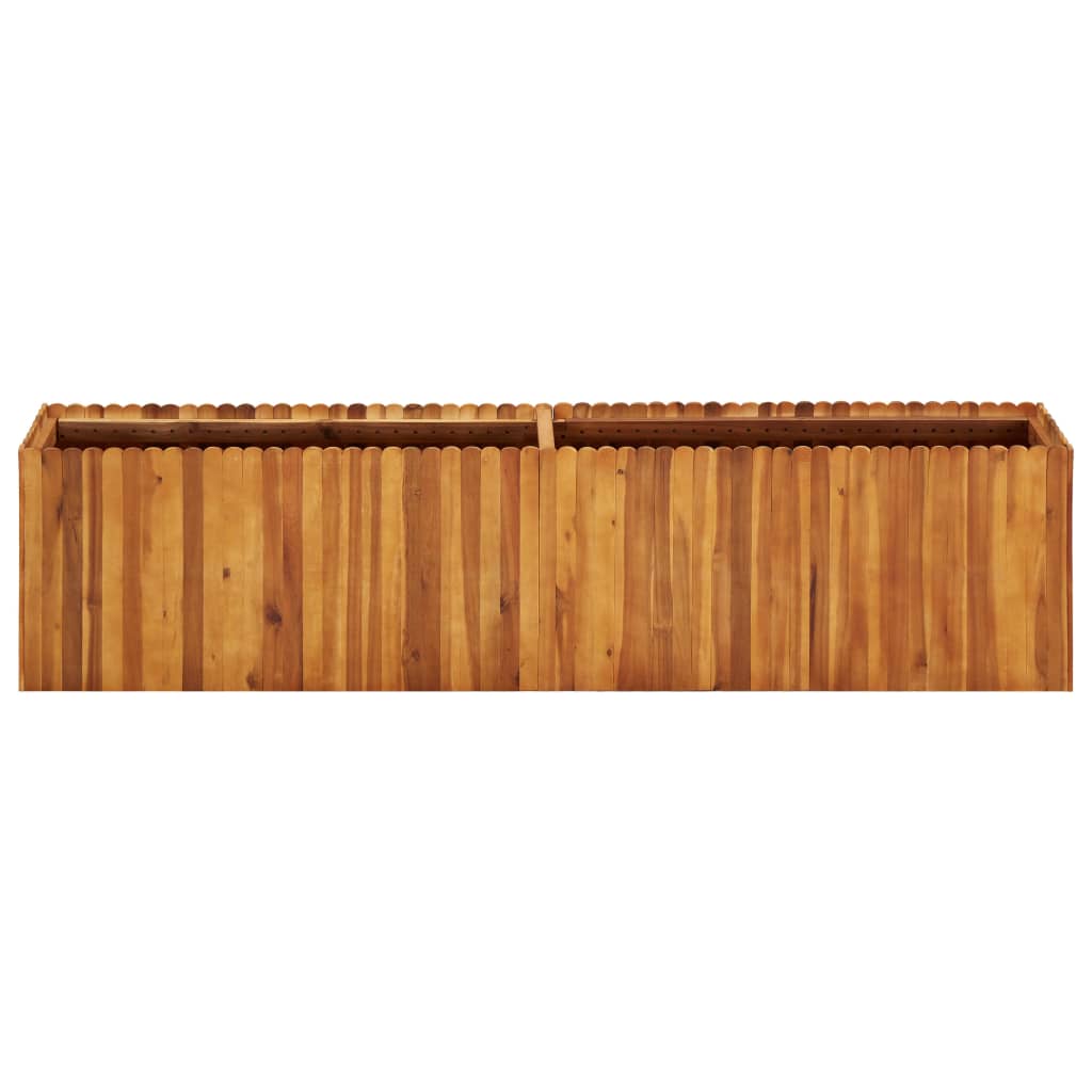 Garden raised bed 200 x 30 x 50 cm solid acacia wood