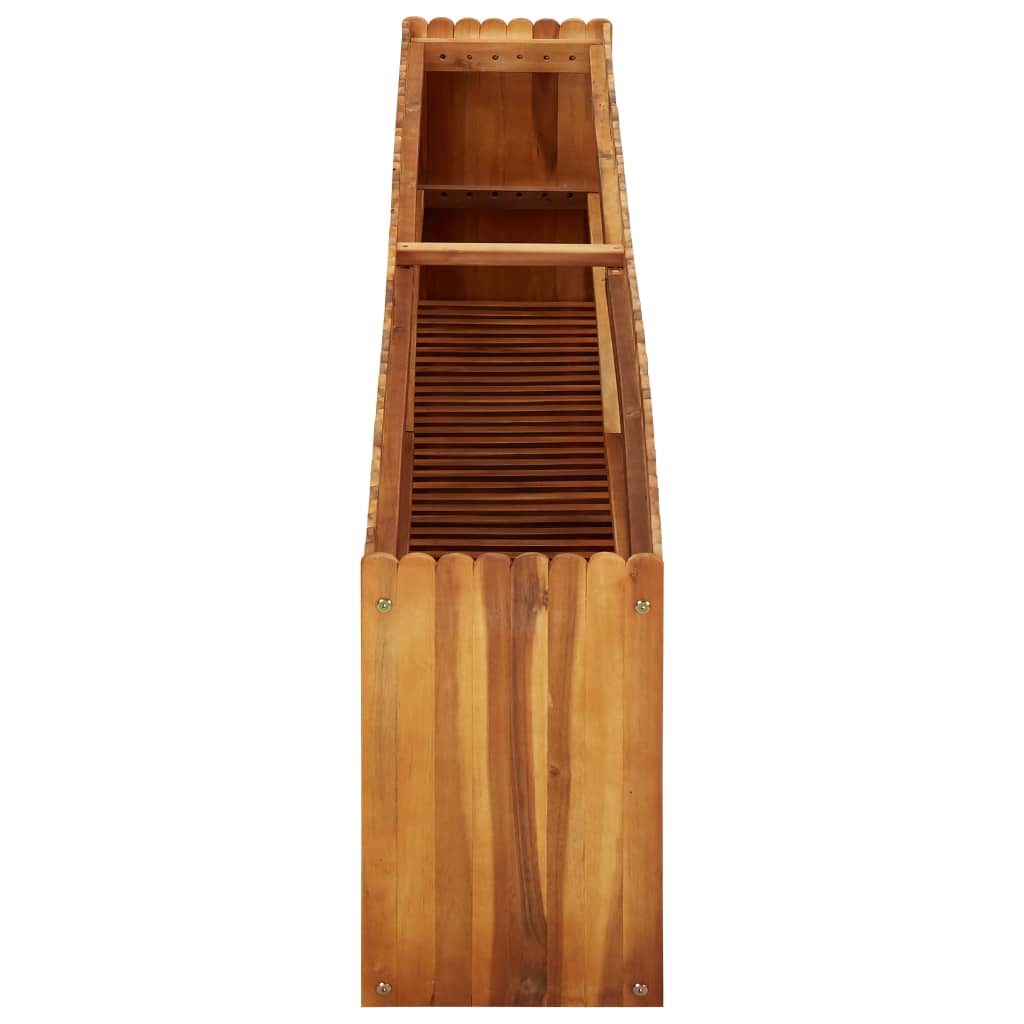 Garden raised bed 200 x 30 x 50 cm solid acacia wood
