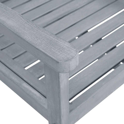 Gartenstühle 2 Stk. Grau Massivholz Akazie