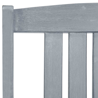 Gartenstühle 2 Stk. Grau Massivholz Akazie