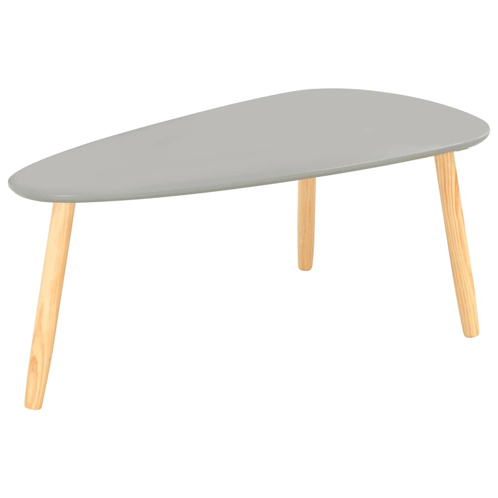 Coffee tables 2 pcs. Gray pine solid wood