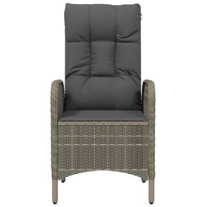 Gartenstühle 2 Stk. Poly Rattan Grau