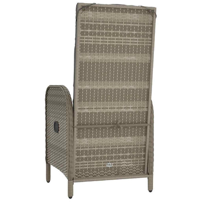 Gartenstühle 2 Stk. Poly Rattan Grau