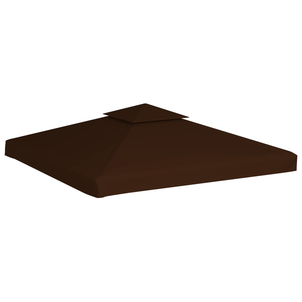 Bâche de toit pavillon avec évacuation de cheminée 310 g/m² 3x3 m marron