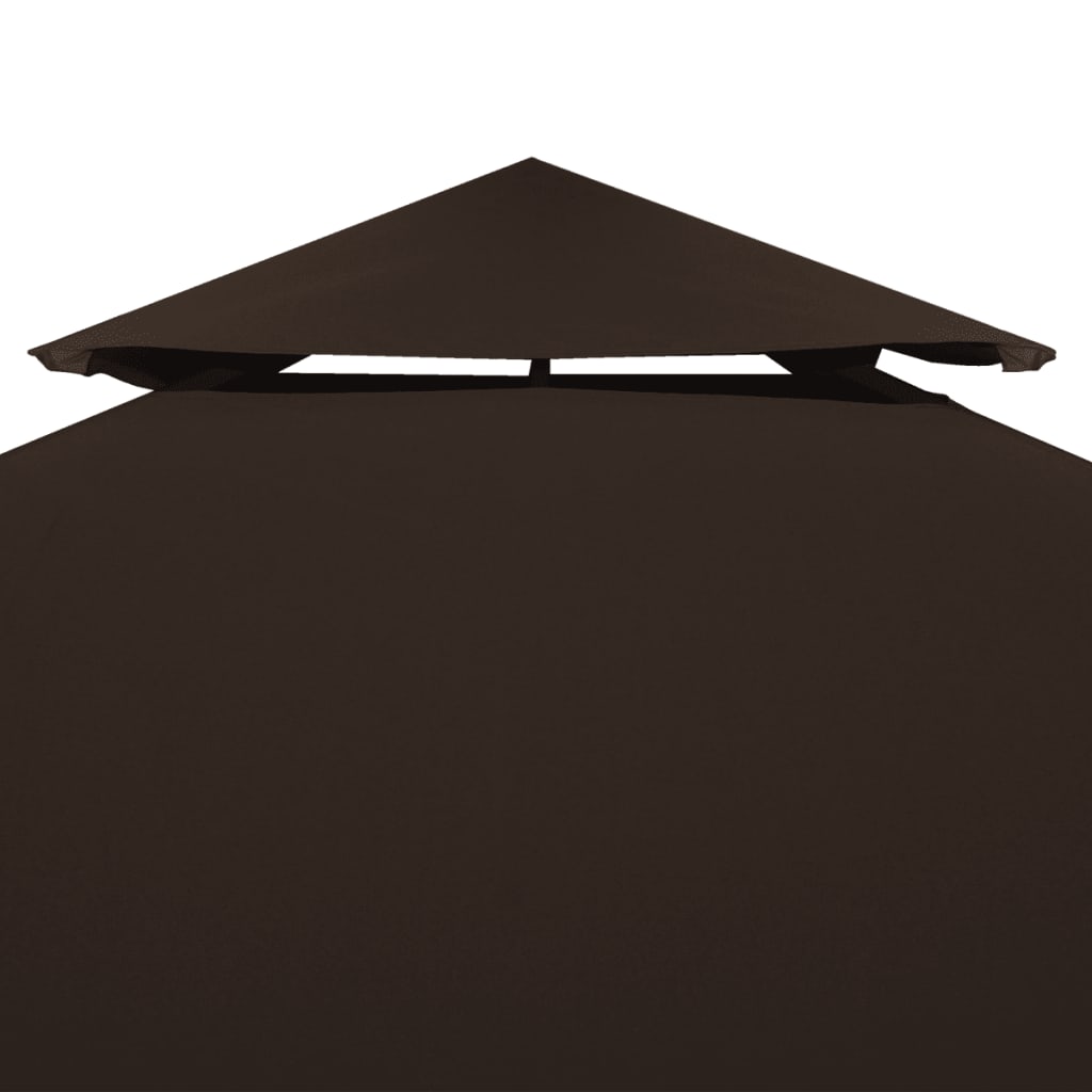 Bâche de toit pavillon avec évacuation de cheminée 310 g/m² 4x3 m marron