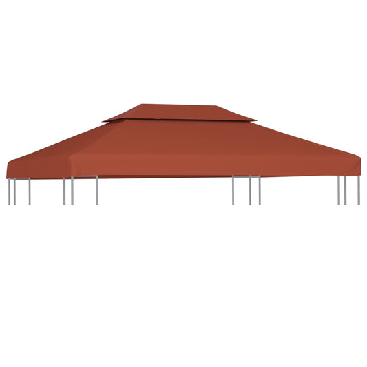 Bâche de toit pavillon avec conduit de cheminée 310 g/m² 4x3 m terre cuite