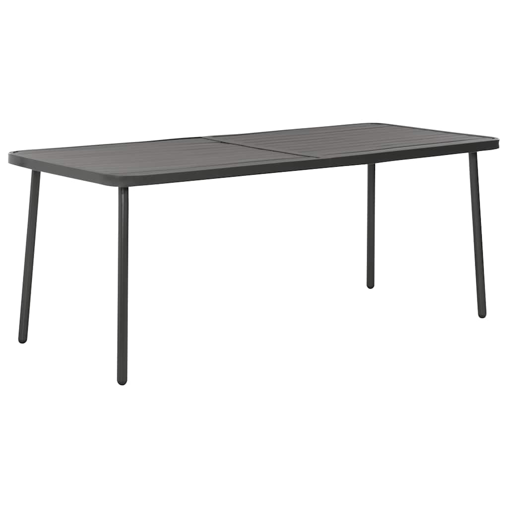 Gartentisch Dunkelgrau 180x83x72 cm Stahl