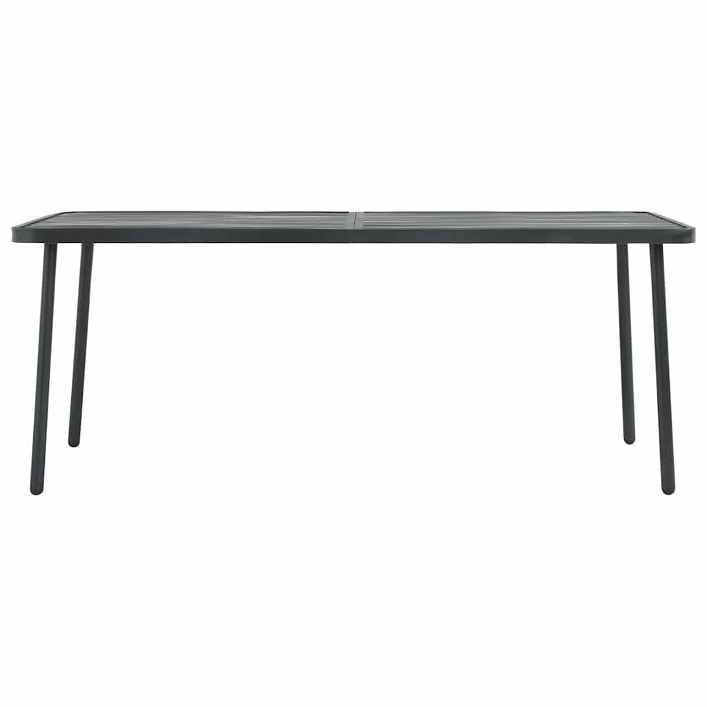 Gartentisch Dunkelgrau 180x83x72 cm Stahl