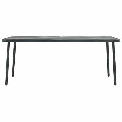 Gartentisch Dunkelgrau 180x83x72 cm Stahl