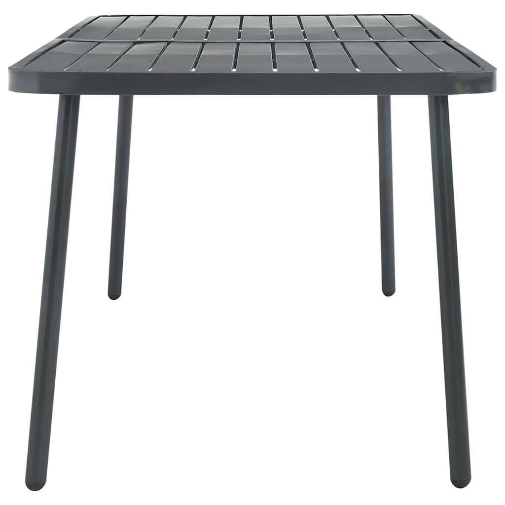 Gartentisch Dunkelgrau 180x83x72 cm Stahl