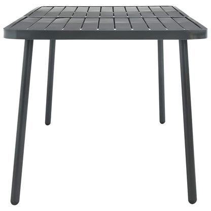 Gartentisch Dunkelgrau 180x83x72 cm Stahl