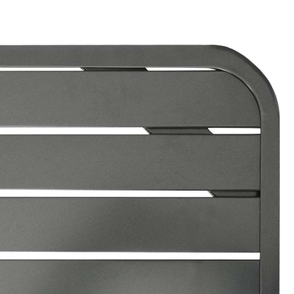 Gartentisch Dunkelgrau 180x83x72 cm Stahl
