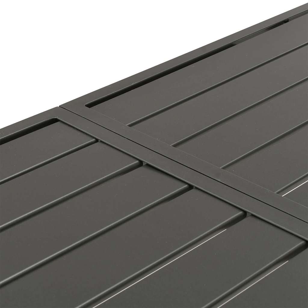 Gartentisch Dunkelgrau 180x83x72 cm Stahl