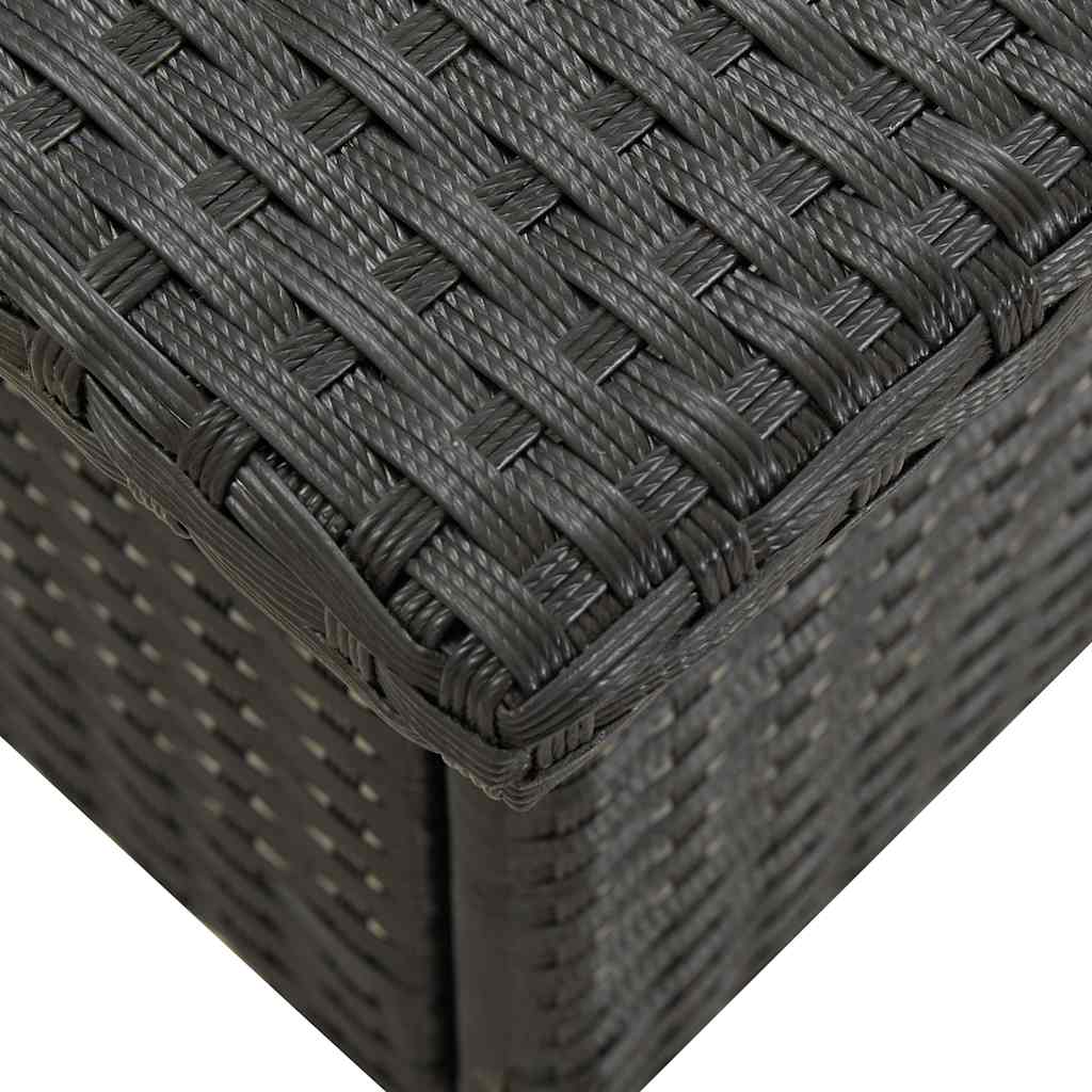 Beistelltisch Schwarz 50x50x47 cm Poly Rattan