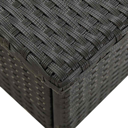 Beistelltisch Schwarz 50x50x47 cm Poly Rattan