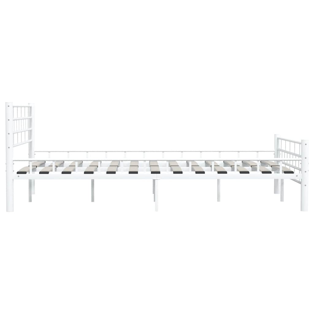 Bettgestell Weiß Metall 140×200 cm