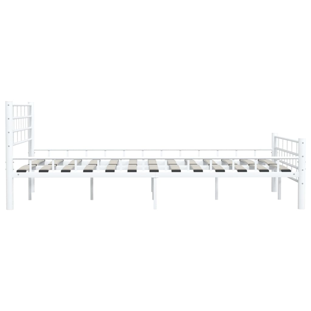 Bettgestell Weiß Metall 140×200 cm