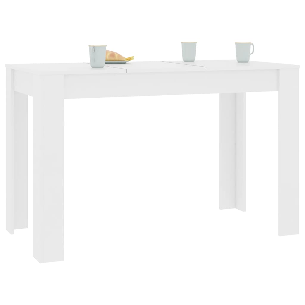 Table à manger blanche 120x60x76 cm en bois