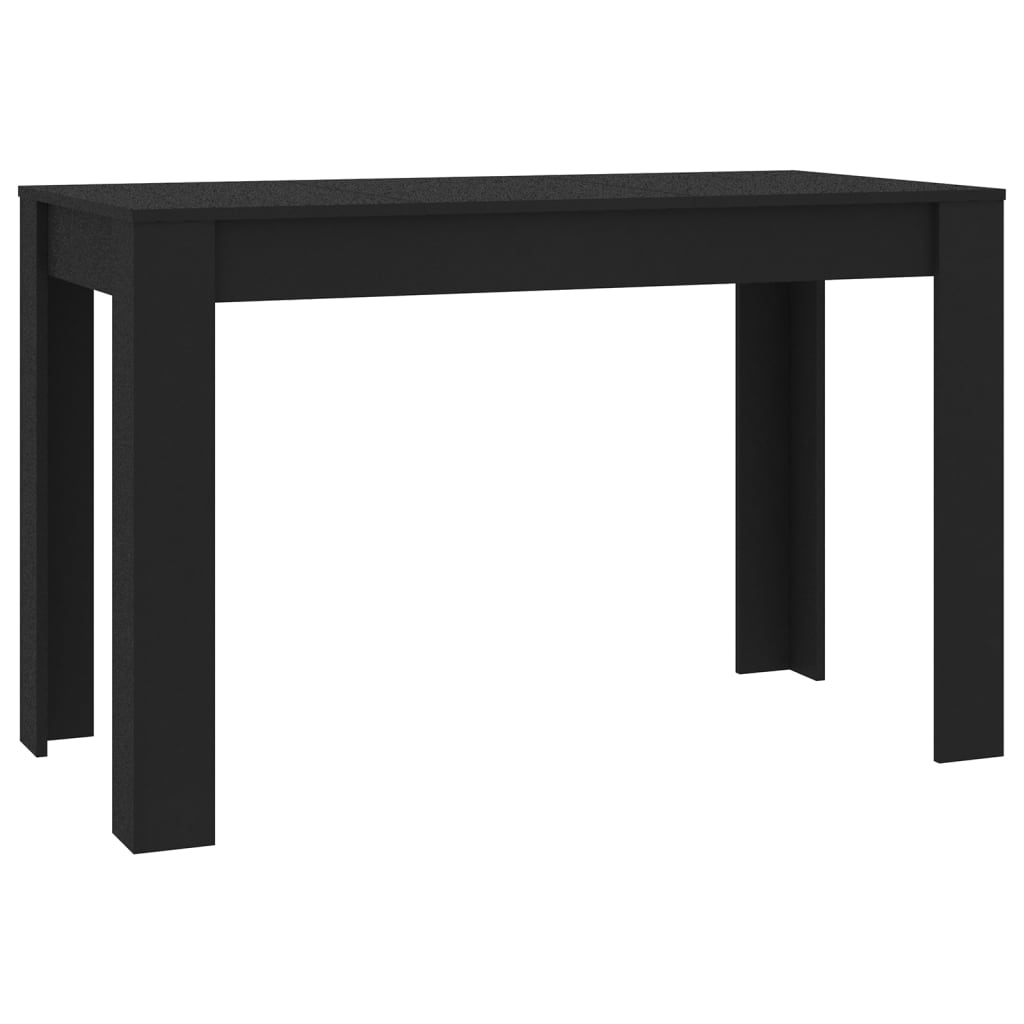 Table à manger noire 120x60x76 cm en bois