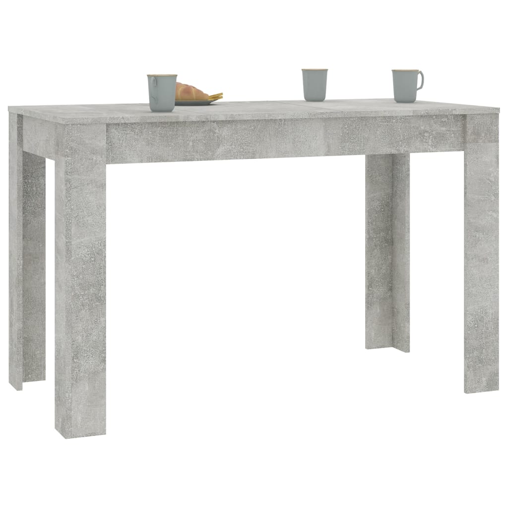 Table à manger gris béton 120x60x76 cm en bois