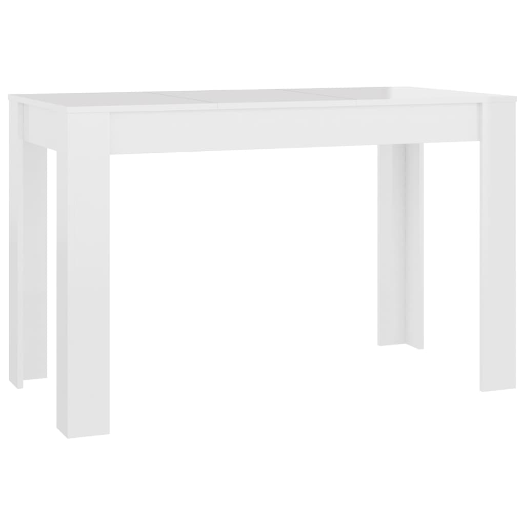 Esstisch Hochglanz-Weiß 120x60x76 cm Holzwerkstoff