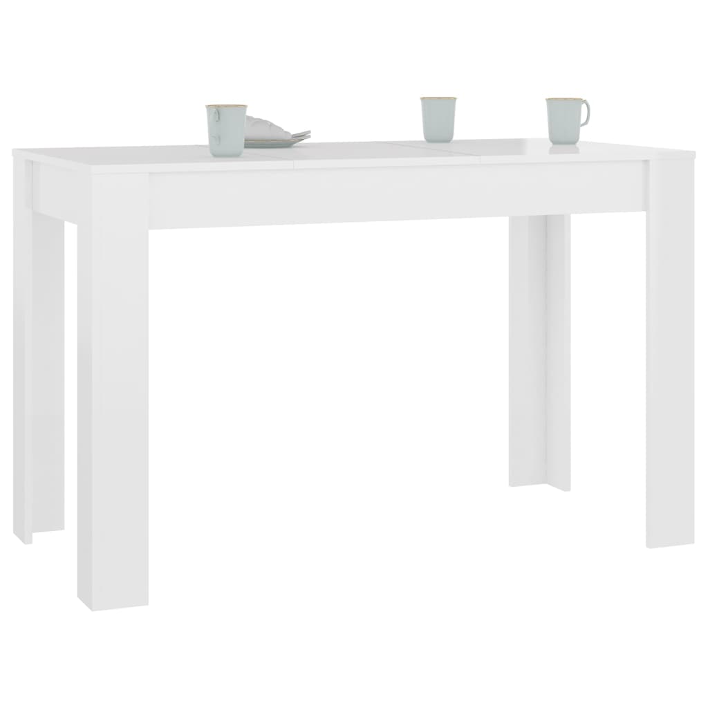 Esstisch Hochglanz-Weiß 120x60x76 cm Holzwerkstoff
