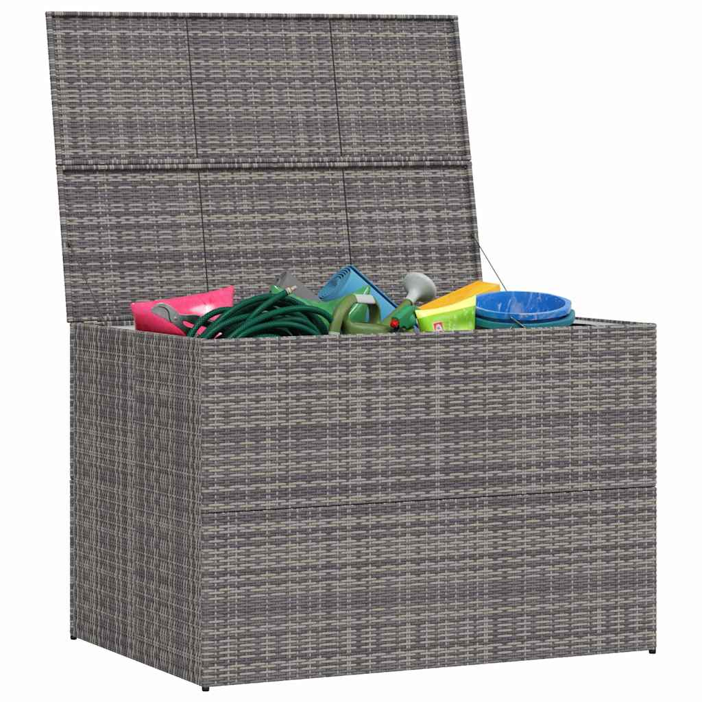 Garden-Auflagenbox Grau 150x100x100 cm Poly Rattan
