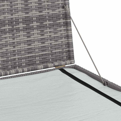 Garden-Auflagenbox Grau 150x100x100 cm Poly Rattan
