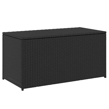 Gartenbox Poly Rattan 100x50x50 cm Schwarz