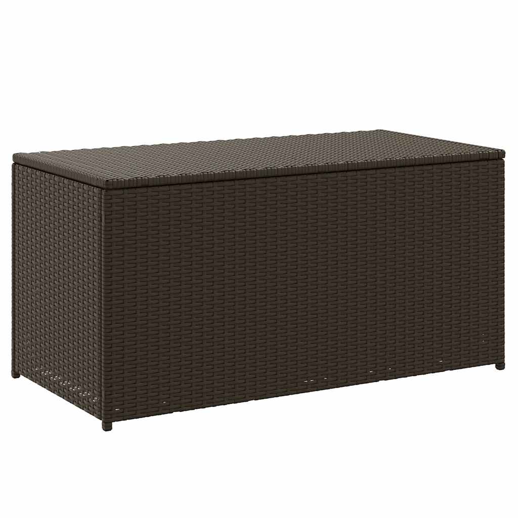 Gartenbox Poly Rattan 100x50x50 cm Braun