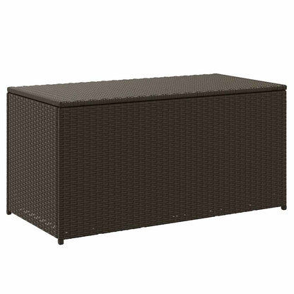Gartenbox Poly Rattan 100x50x50 cm Braun