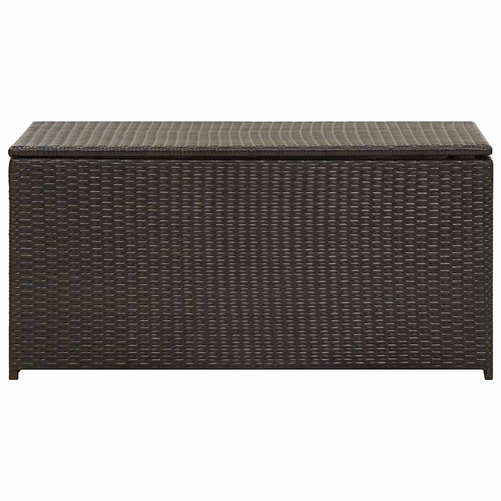 Gartenbox Poly Rattan 100x50x50 cm Braun