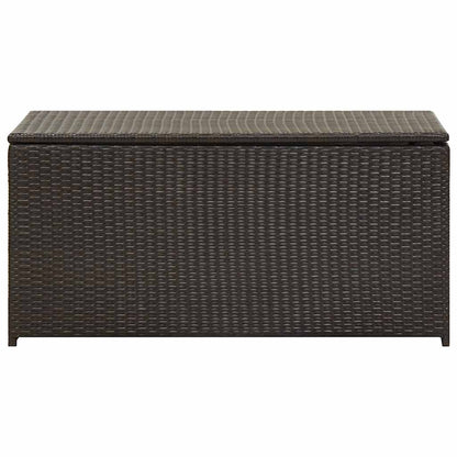Gartenbox Poly Rattan 100x50x50 cm Braun