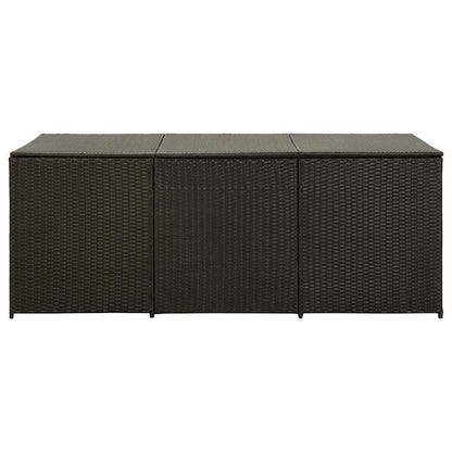Gartenbox Poly Rattan 180x90x70 cm Braun