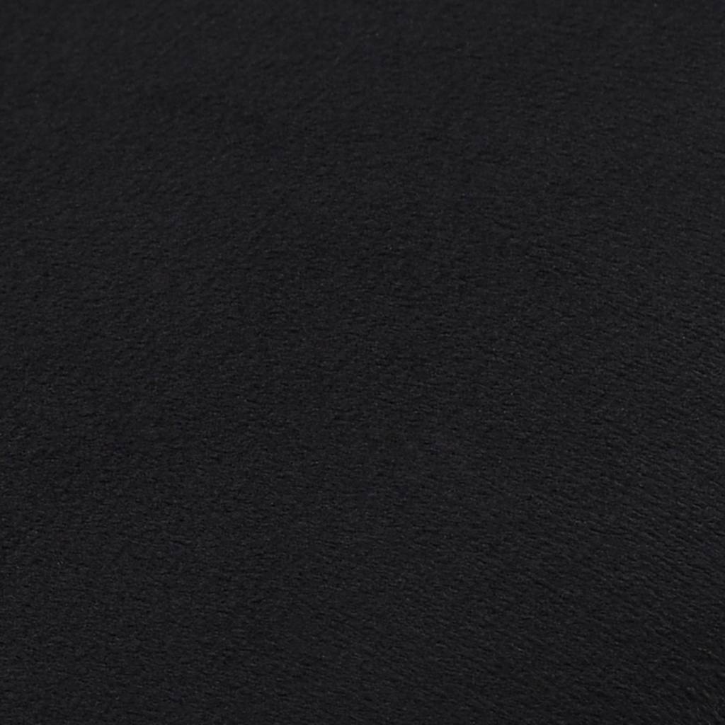 Hocker Schwarz und Golden Samt 28 x 36 cm