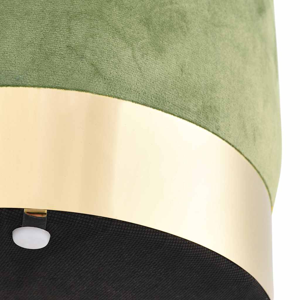 Hocker Senfgrün und Golden Samt 28 x 36 cm