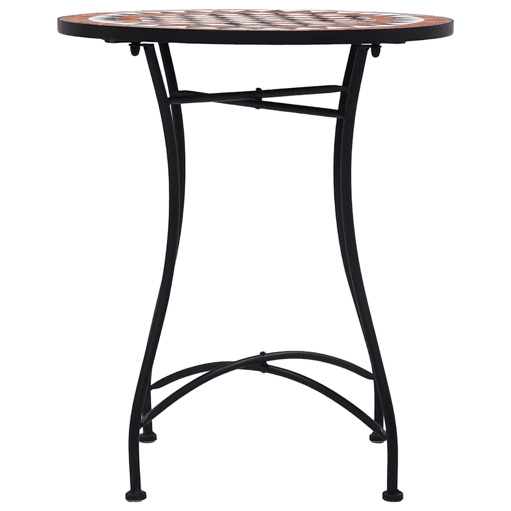 Bistrotisch Mosaik Keramik Braun 60 cm
